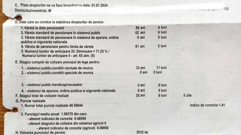 Foto: Decizia de pensionare revizuită cu bonusul primit conform legii