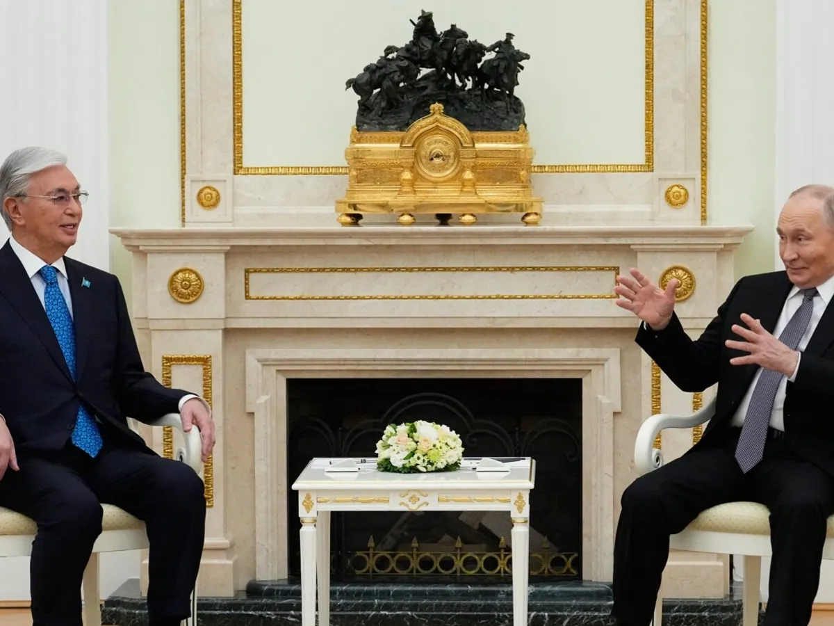 Președintele Kazahstanului, Kasîm Tokaev, și cel al Federației Ruse, Vladimir Putin. Sursă foto: kremlin.ru