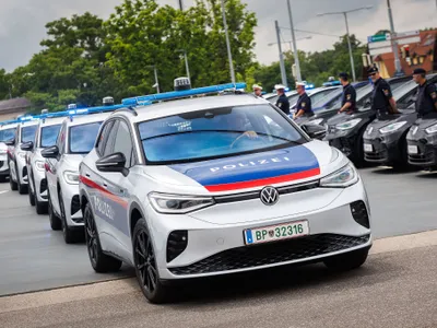 Mașini de poliție VW ID.4 în Austria - Foto: Porsche Holding (Imagine cu rol ilustrativ)
