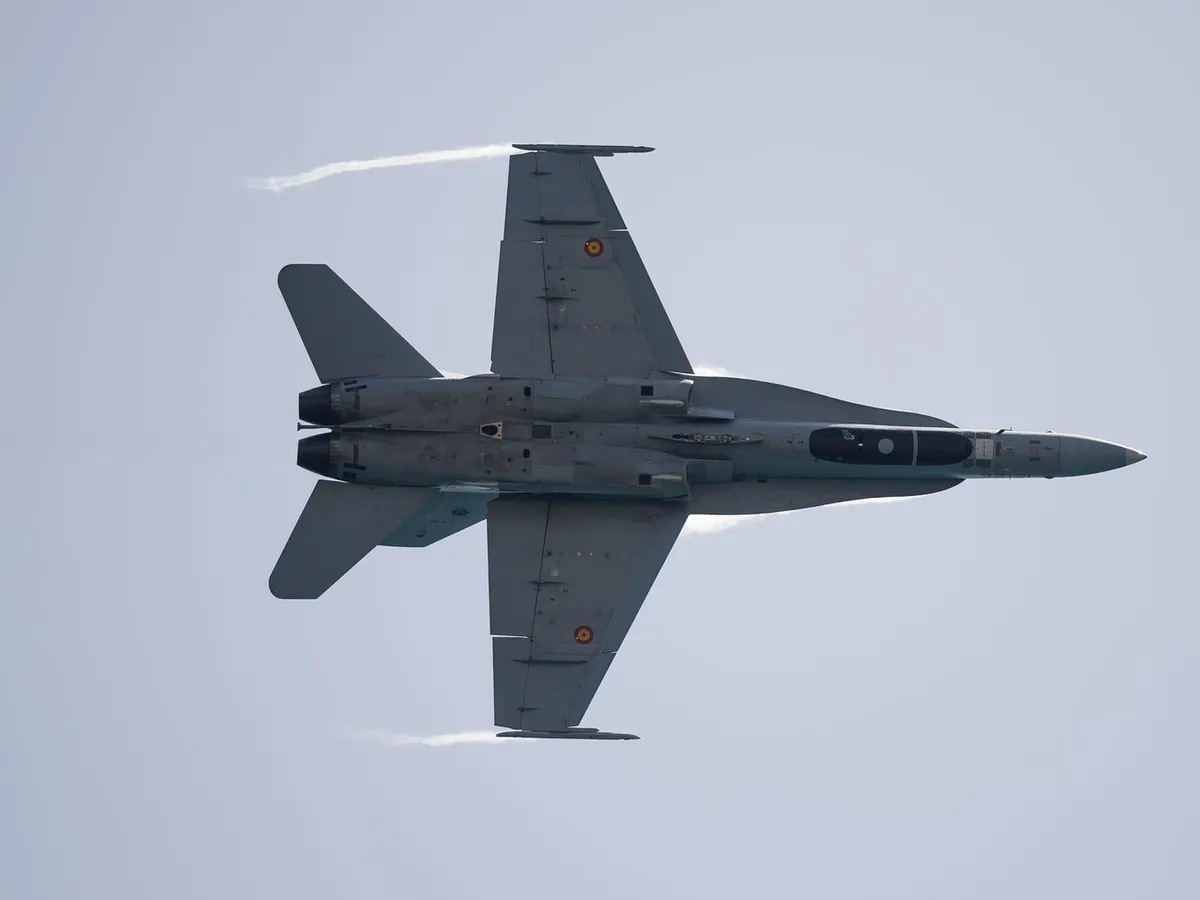 Avion F-18 al Forțelor Aeriene Spaniole - Foto: Profimedia Images (Imagine cu rol ilustrativ)