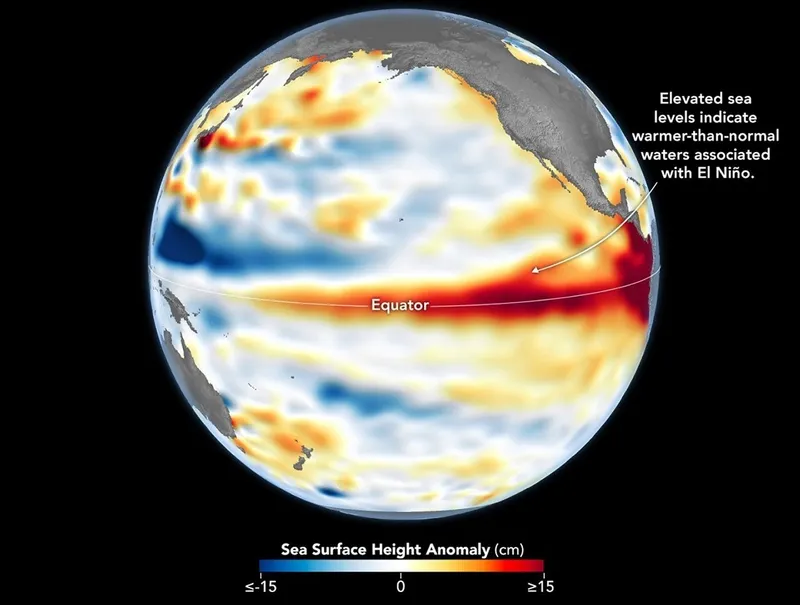 El Nino imagine satelit