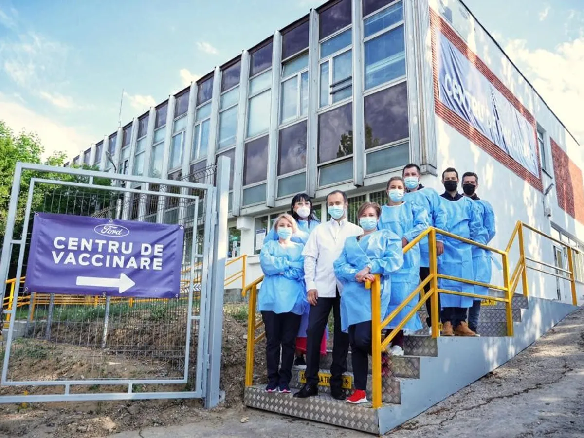 Ford a investit 150.000 $ și a deschis un centru de vaccinare anti-COVID comunitar la Craiova. / Foto: Ford Romania