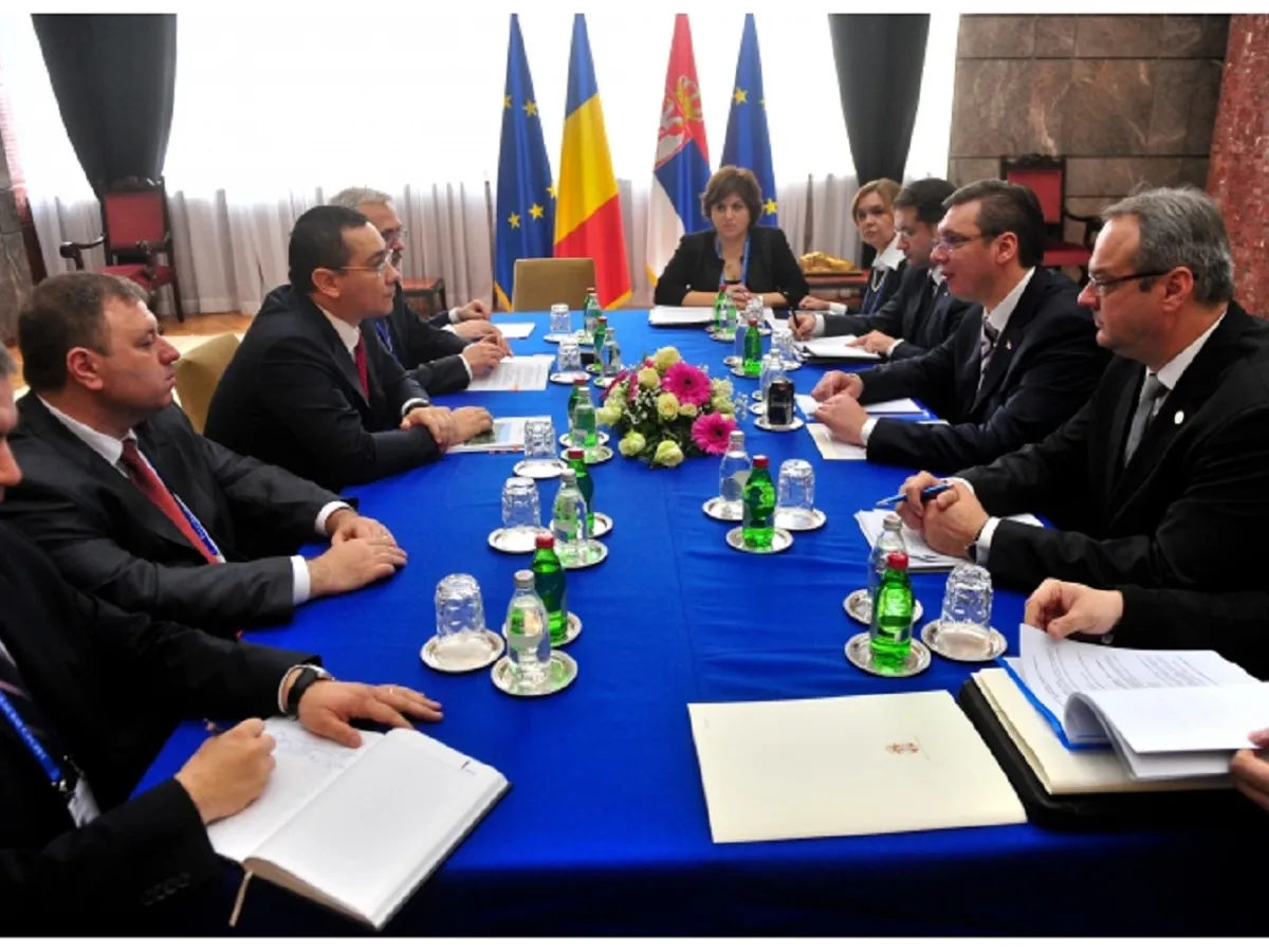 Ponta cu Dragnea, la discuții cu Vucic - Foto: gov.ro