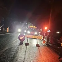 DN 7 s-a surpat în zona Boița, se circulă alternativ pe o singură bandă. / Foto: Info Trafic 24, Facebook