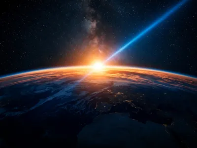 Răsărit de soare văzut de pe orbita Pământului - Foto: magnific.com (Imagine cu rol ilustrativ)