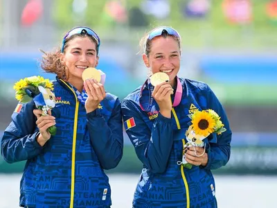 Simona Radiș și Ancuța Bodnar au adus singurul aur pentru România la Tokyo2020. Foto COSR