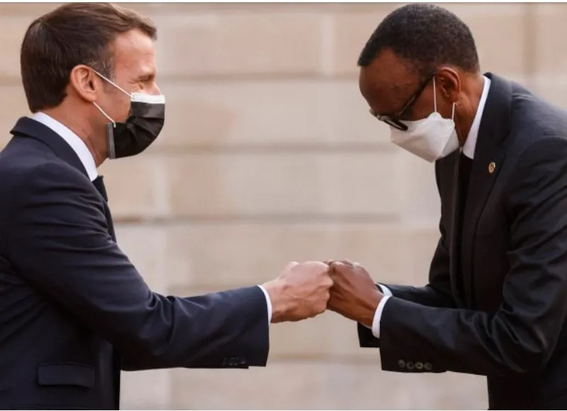 Macron și Paul Kagame, împăcare  după genocidul din 1994/FotoȘ AFP