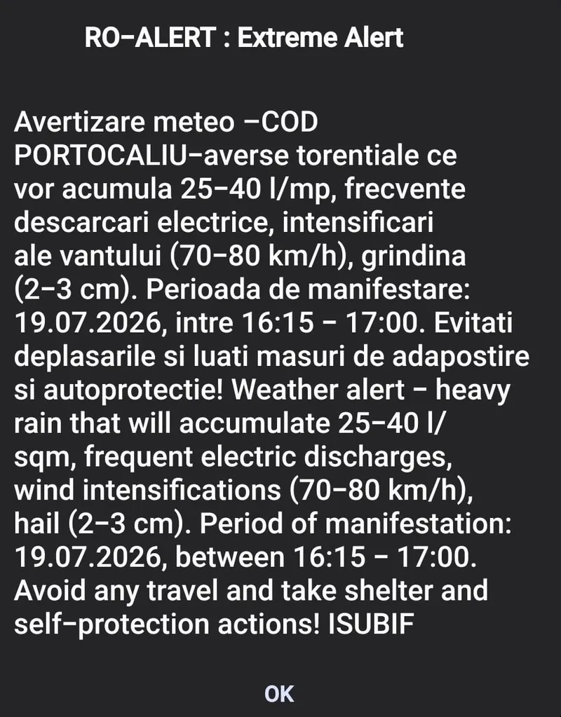 Ro-Alert - Foto: captură IGSU