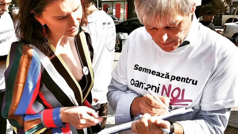 Oana Bogdan, alături de Dacian Cioloș.