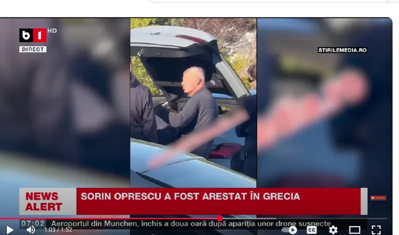 Sorin Oprescu, oprit în Grecia într-un BMW- Foto: Youtube