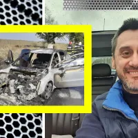 Mașina prefectului PNL de Olt a luat foc.- Foto: Facebook / Mario de Mezzo