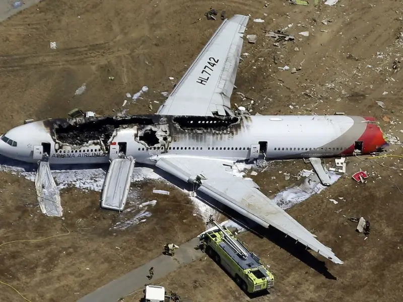 Avionul doborât de o rachetă rusească - Foto: LA Times