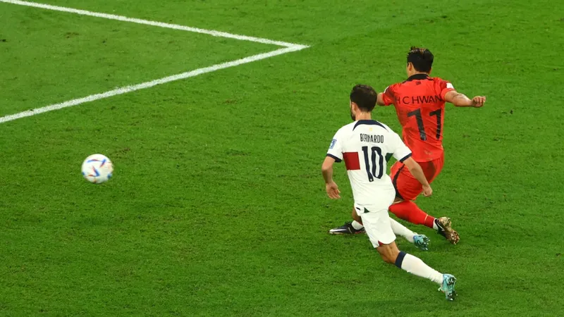 Hwang Hee-chan a marcat în minutul 90+1- Foto: Profimedia Images