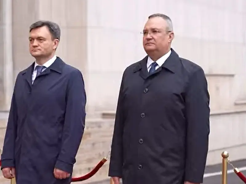 VIDEO Premierul Republicii Moldova, Dorin Recean, este primit acum, de prim-ministrul Nicolae Ciucă - Foto: captură video Facebook/gov.ro