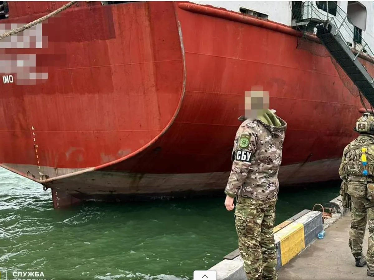 Ucraina a reținut o navă a Rusiei în Odesa  - Foto: SSU