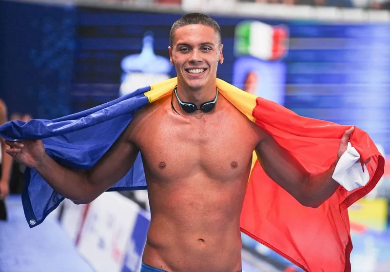 Campionul rom&acirc;n de Nataţie David Popovici  - Foto: Profimedia Images