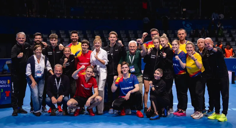 Moment istoric! Echipa masculină a României, în finala Campionatelor Europene de tenis de masă - Foto: Facebook / Federația Română de Tenis de Masă