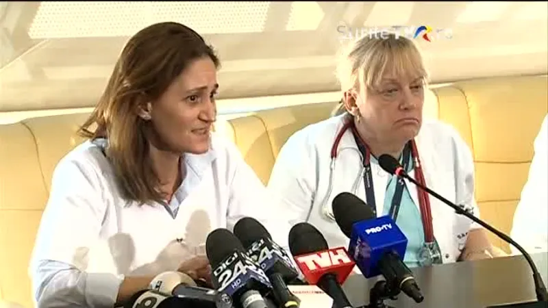 Laura Bălănescu, în timpul conferinței de presă.