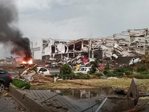 Un sat din Cehia a fost devastat de tornadă. FOTO: Captură video