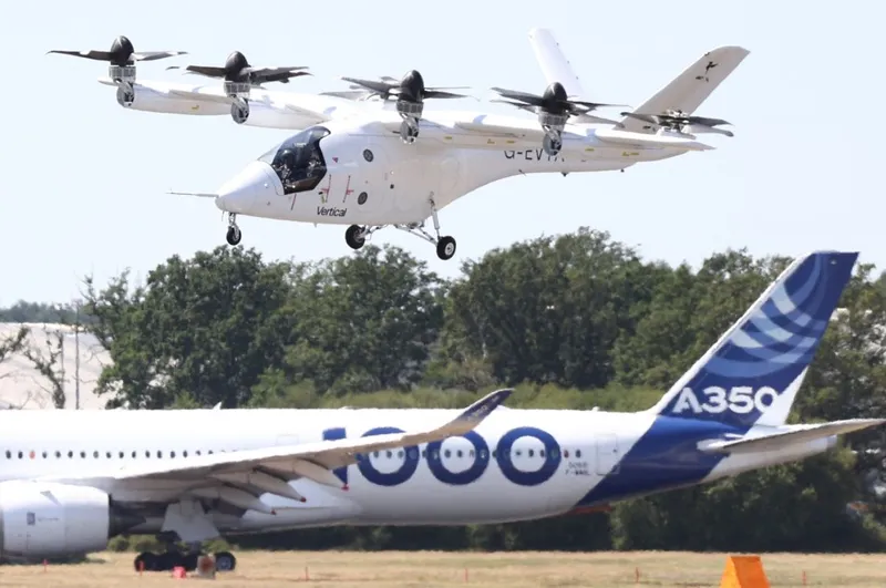 Avionul electric eVTOL, de la Vertical Aerospace, la Şhow-ul Aviatic dela Farnborough - Foto: Profimedia Images