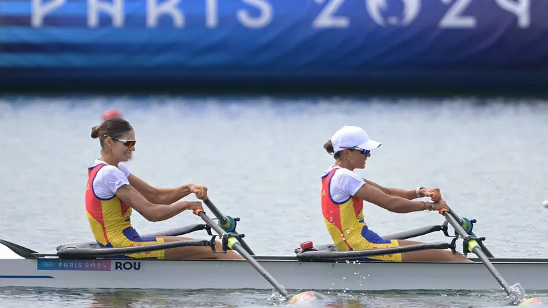 Gianina van Groningen și Ionela Cozmiuc au obținut ARGINTUL la dublu vâsle categorie ușoară - Foto: Profimediaimages.ro