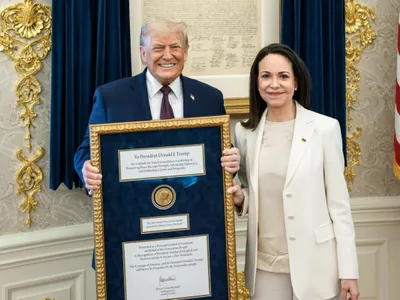 Corina Machado și Donald Trump - Foto: Profimedia images