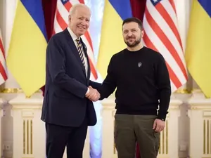 Preşedintele SUA, Joe Biden, este la Kiev. În toată Ucraina sună alertele de bombardament - Foto: Volodymyr Zelenskiy/Telegram