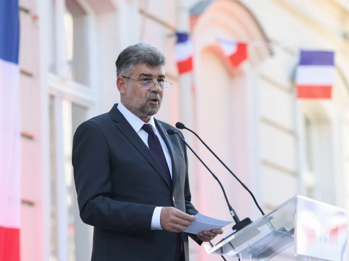 Marcel Ciolacu la Ambasada Franței în România, de Ziua Franței - Foto: INQUAM Photos/ Sabin Cîrstoveanu