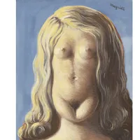 „Le viol”, un tablou semnat de pictorul suprarealist Rene Magritte, adjudecat cu +1.000.000 €. / Foto: sothebys.com