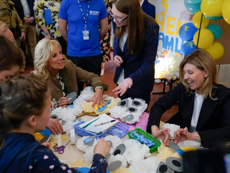 Întâlnirea dintre Jill Biden și Olena Zelenska la Ujgorod - Foto: Profimedia Images