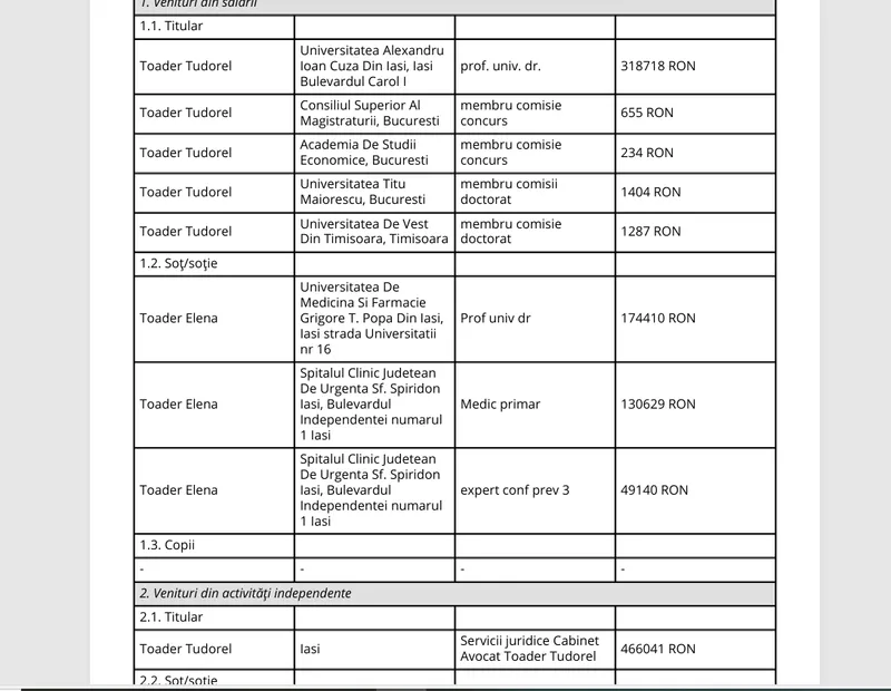 Avere Tudorel Toader - Foto: ANI