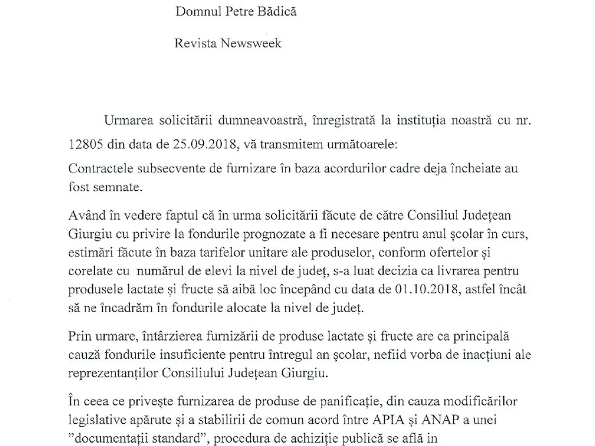 Răspunsul autorităților din Giurgiu