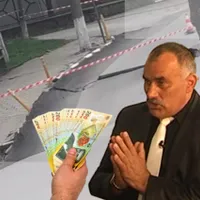 Primarul din Slănic, unde s-a surpat o stradă: 8.500 lei salariu, 3.300 pensie. „Plângea” că e puțin - Foto: colaj NW