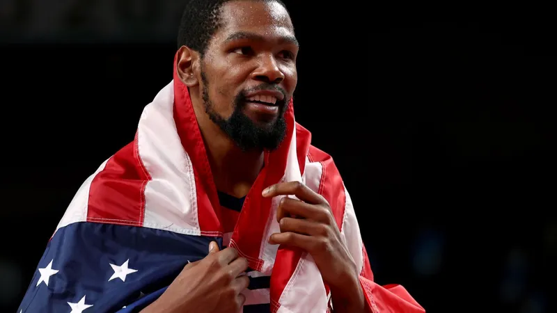 Cel mai bun jucător al americanilor a fost starul Kevin Durant. / Foto: agerpres.ro