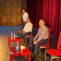 Bădălău, împreună cu șeful CJ Giurgiu, Marian Mina, și candidatul PSD la Primăria Giurgiu, Marian Măroiu Sursa: Giurgiu News