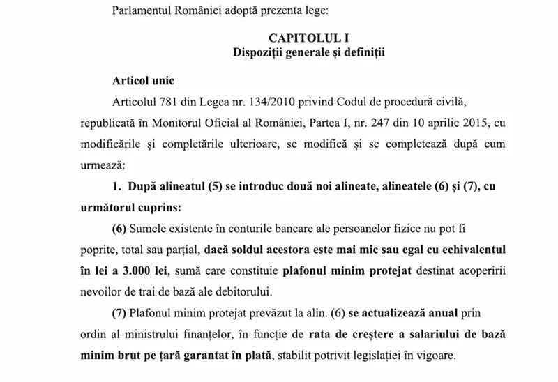 Proiect de lege - Foto: Senat.ro