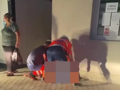 O femeie a npscut pe stradă Foto: captură video  Facebook/Nicu Tudor