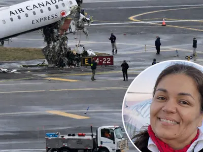 VIDEO O însoțitoare de zbor a supraviețuit după ce a fost aruncată din avion în urma accidentului de la New York