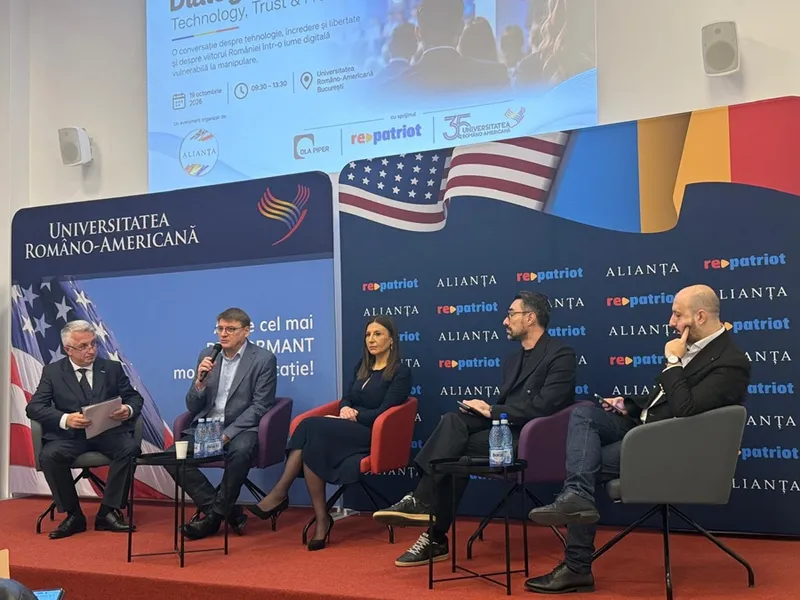 Marius Bostan, Fondatorul Repatriot și jurnaliștii Ion M. Ioniță, Ioana Constantin, Claudiu P&acirc;ndaru și Răzvan Munteanu Foto: Repatriot