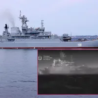 VIDEO Momentul când drone ucrainene scufundă o navă militară rusă de 70.000.000$ în Marea Neagră - Foto: Colaj