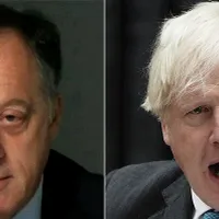 Richard Sharp, şef BBC demisionar, şi Boris Johnson, fost premier britanic - Foto: Profimedia Images