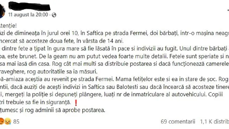 Mașina neagră care acostează fete