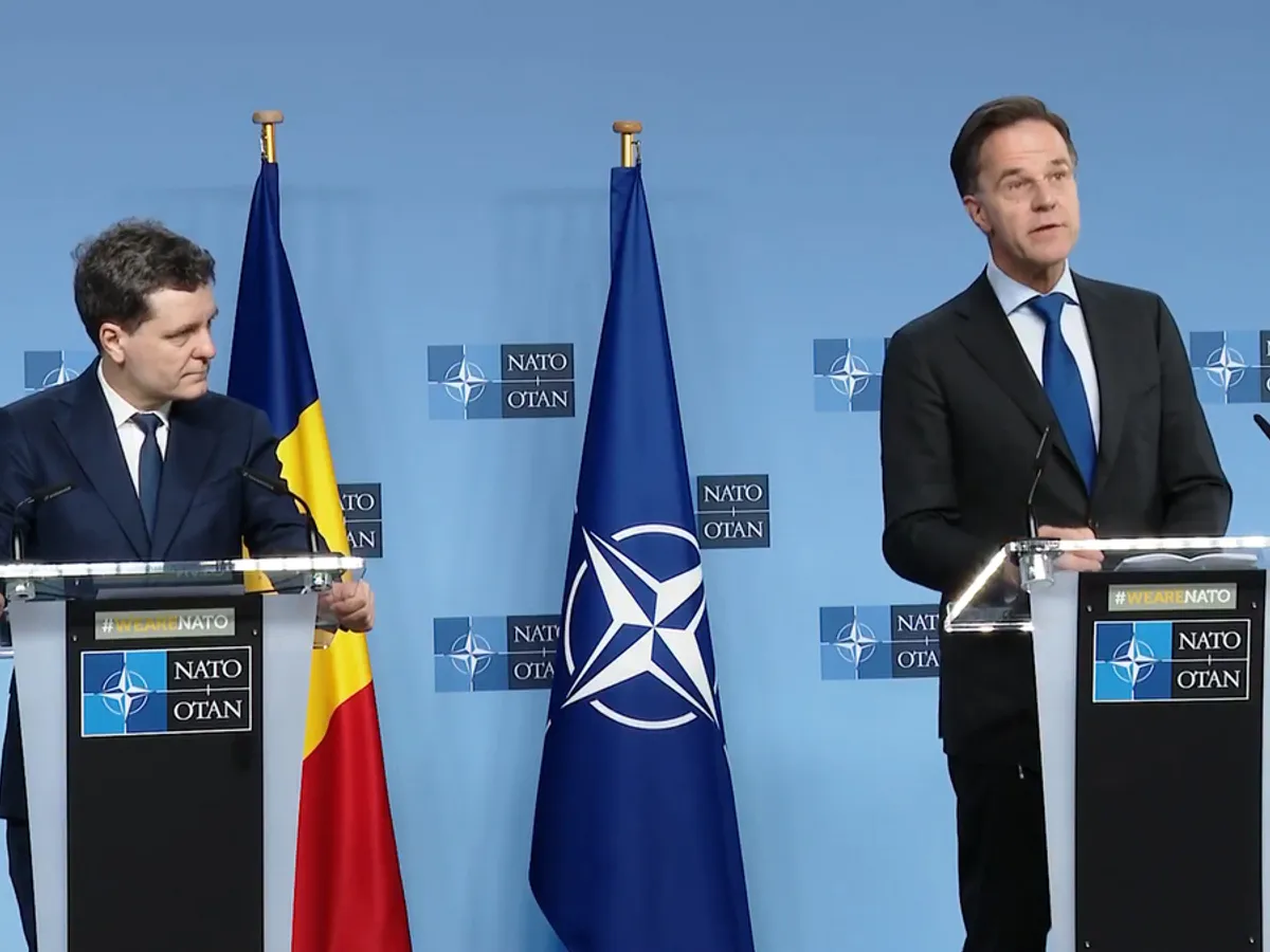 Nicușor Dan și Mark Rutte - Foto: captură video