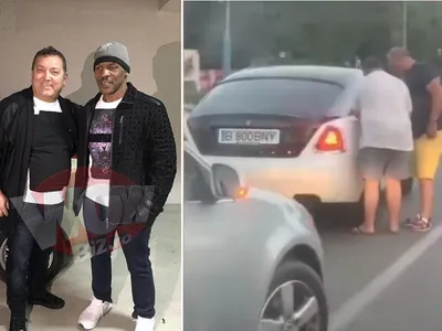 Nuredin Beinur este interlopul care a rămas cu un Rolls Royce în pana prostului la Mamaia. Acum câțiva ani se poza cu Mike Tyson în Constanța Foto: wowbiz.ro