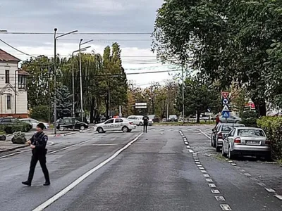 Alertă cu  bombă în Arad - Foto: amator