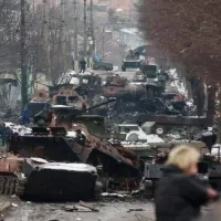 Crime de război în Bucha: rușii au împușcat civili nevinovați - Foto: Twitter/Nexta