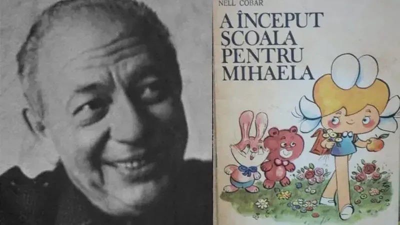 Nell Cobar și desenul animat Mihaela - Foto: Colaj
