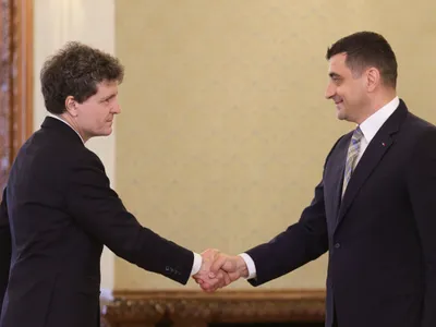 Nicușor Dan și George Simion - Foto: INQUAM PHOTOS / Octav Ganea