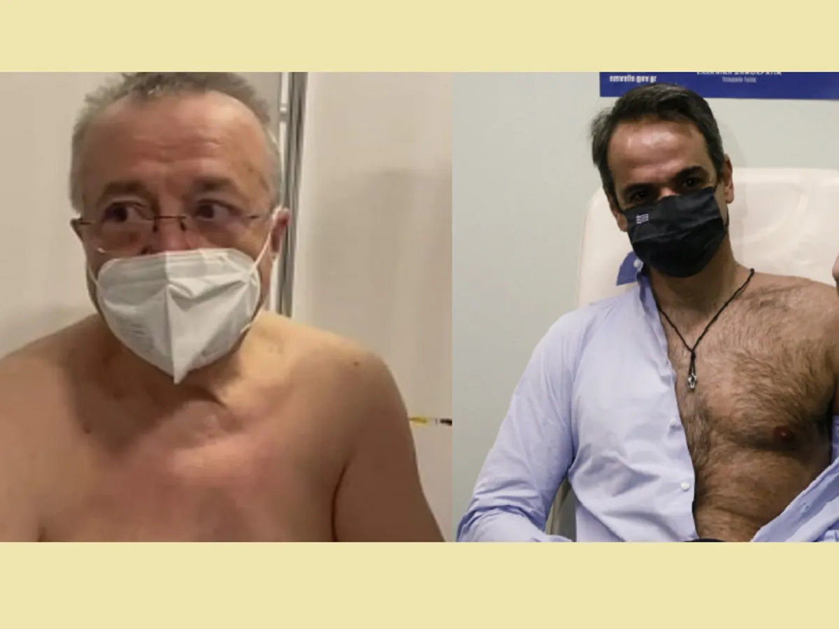 Doar Ion Cirsoiu și premierul Greciei s-au vaccinat mai dezbrăcați Foto: napocanews.ro /Profimedia Images