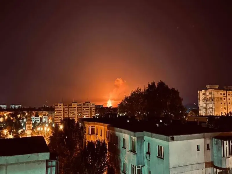Foto: Imaginile s-au văzut din Galați și Brăila Sursa: Facebook